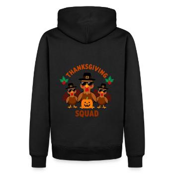 Erntedank Trupp - Männer Premium Bio Hoodie - Schwarz - Hinten - Nico (187cm)