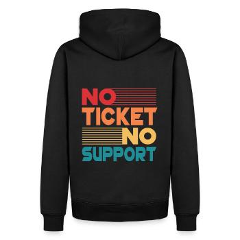 No Ticket No Support Informatiker IT Administrator - Männer Premium Bio Hoodie - Schwarz - Hinten - Nico (187cm)