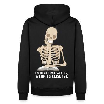 Lehrer - Männer Premium Bio Hoodie - Schwarz - Hinten - Nico (187cm)