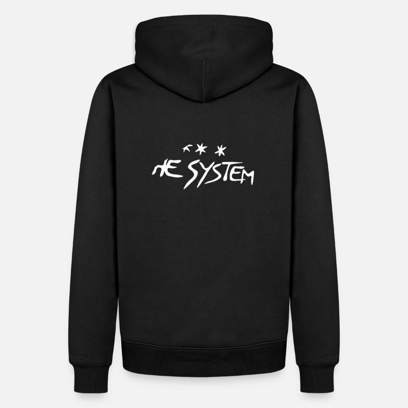 Baiser le système - Sweat à capuche Premium bio Homme - noir
