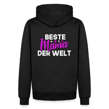 beste Mama der Welt - Männer Premium Bio Hoodie - Schwarz - Hinten - Nico (187cm)