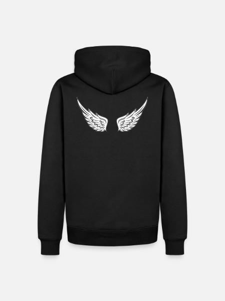 ailes d'anges - Sweat à capuche Premium bio Homme - noir