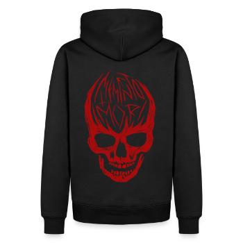Red Skull - Menento Mori - Men’s Premium Organic Hoodie - black - Back - Nico (187cm)
