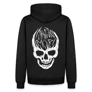 Memento Mori Skull - Men’s Premium Organic Hoodie - black - Back - Nico (187cm)