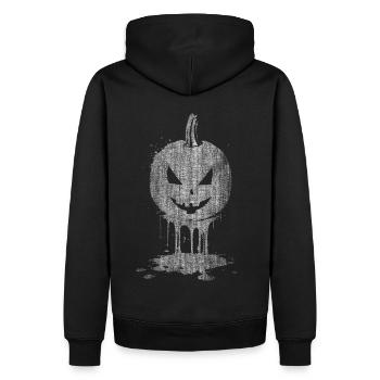 Citrouille drôle Halloween - Sweat à capuche Premium bio Homme - noir - Dos - Nico (187cm)