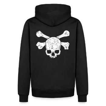 Skulls and crossbones - Men’s Premium Organic Hoodie - black - Back - Nico (187cm)