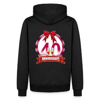 40. Hochzeitstag Ruby Hochzeitstag - Männer Premium Bio Hoodie - Schwarz - Hinten - Nico (187cm)