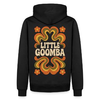 LITTLE GOOMBA - Männer Premium Bio Hoodie - Schwarz - Hinten - Nico (187cm)
