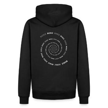 Tenue de pétanque boule pour boule bouler - Sweat à capuche Premium bio Homme - noir - Dos - Nico (187cm)
