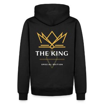 Couronne avec lettrage The King Édition spéciale - Sweat à capuche Premium bio Homme - noir - Dos - Nico (187cm)