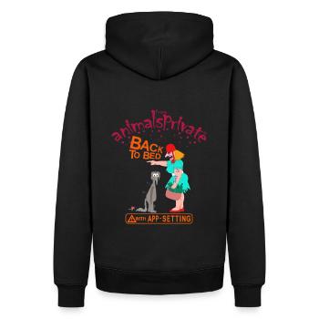 German singlebörse - Männer Premium Bio Hoodie - Schwarz - Hinten - Nico (187cm)