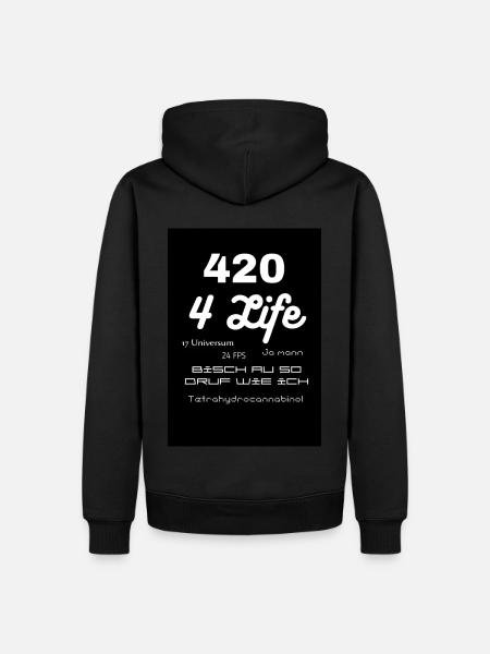 420 - Männer Premium Bio Hoodie - Schwarz