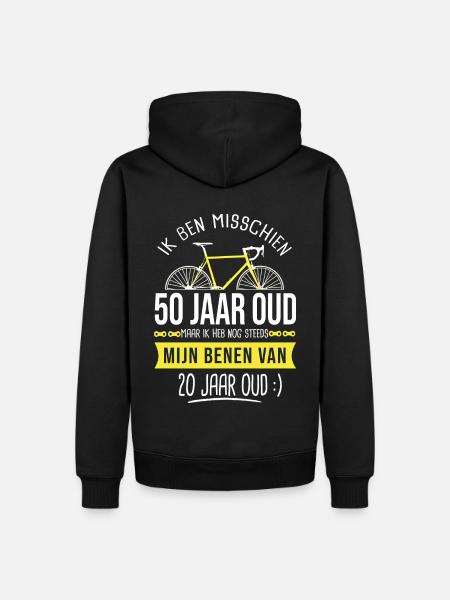 50-jarige fiets verjaardagscadeau 50-jarige fietse - Mannen Premium Bio hoodie - zwart