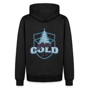 Stylish into Winter - Männer Premium Bio Hoodie - Schwarz - Hinten - Nico (187cm)