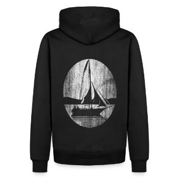 Voilier Sailor Ship - Sweat à capuche Premium bio Homme - noir - Dos - Nico (187cm)