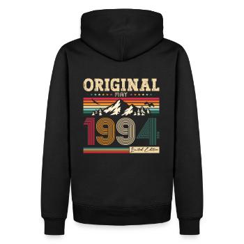 Original 1994 Millésime 1994 30ème anniversaire 1994 - Sweat à capuche Premium bio Homme - noir - Dos - Nico (187cm)