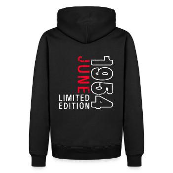 Legend June 1954 Vintage 1954 Birthday 1954 - Men’s Premium Organic Hoodie - black - Back - Nico (187cm)