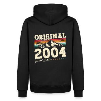 20ème Anniversaire Original 2004 Millésime 2004 - Sweat à capuche Premium bio Homme - noir - Dos - Nico (187cm)