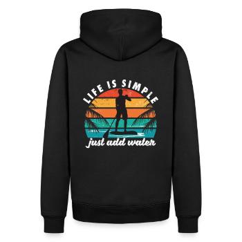 SUP Paddle Boarding Paddle Boarder Männer - Männer Premium Bio Hoodie - Schwarz - Hinten - Nico (187cm)