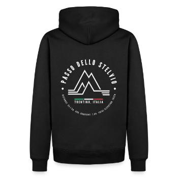 PASSO DELLO STELVIO ITALIE MOUNTAIN CLIMB CYCLISME - Sweat à capuche Premium bio Homme - noir - Dos - Nico (187cm)