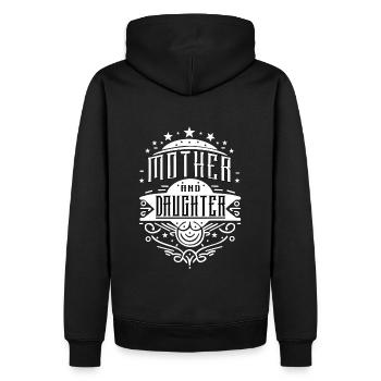Mutter und Tochter Familie Liebe Mama Geschenk - Männer Premium Bio Hoodie - Schwarz - Hinten - Nico (187cm)