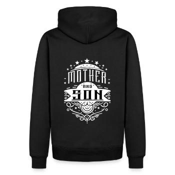 Mère et fils famille maman cadeau enfant amour - Sweat à capuche Premium bio Homme - noir - Dos - Nico (187cm)