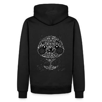 Panda Kind Süß Farben Geschenk Tier Kreativ - Männer Premium Bio Hoodie - Schwarz - Hinten - Nico (187cm)