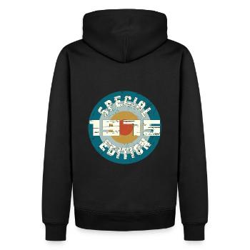 Special Edition 1975 Birthday Gift Vintage - Men’s Premium Organic Hoodie - black - Back - Nico (187cm)
