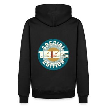 Edition Spéciale 1995 Anniversaire Cadeau Vintage - Sweat à capuche Premium bio Homme - noir - Dos - Nico (187cm)