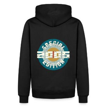 Edition Spéciale 2005 Anniversaire Cadeau Vintage - Sweat à capuche Premium bio Homme - noir - Dos - Nico (187cm)