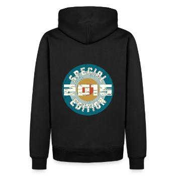 Special Edition 2015 Birthday Gift Vintage - Men’s Premium Organic Hoodie - black - Back - Nico (187cm)