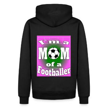 Mama Fussball Kind Sport Familie Geschenk - Männer Premium Bio Hoodie - Schwarz - Hinten - Nico (187cm)