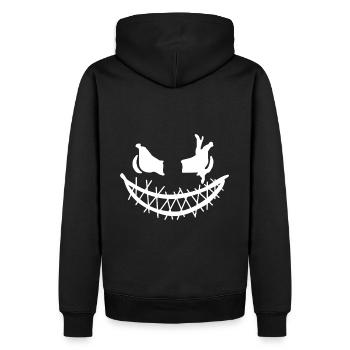 Halloween Gesicht zum fürchten - cooler Style - Männer Premium Bio Hoodie - Schwarz - Hinten - Nico (187cm)