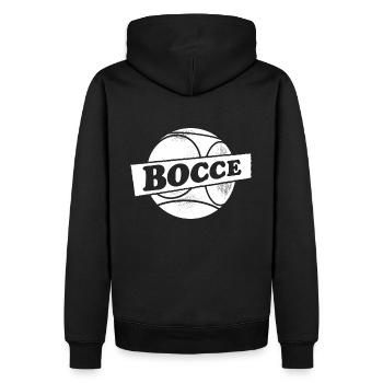 Bocce Ball mit Jack Bocci Game Bocce - Männer Premium Bio Hoodie - Schwarz - Hinten - Nico (187cm)
