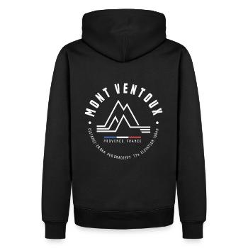 MONT VENTOUX FRANCE MOUNTAIN CLIMB CYCLISME - Sweat à capuche Premium bio Homme - noir - Dos - Nico (187cm)
