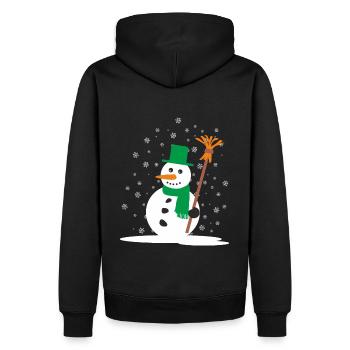 Bonhomme de neige de Noël - Sweat à capuche Premium bio Homme - noir - Dos - Nico (187cm)