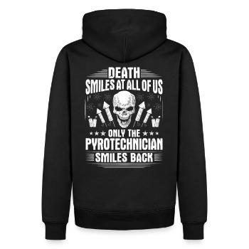 Pyrotechnicien Feux d’artifice Pyrotechnie Pyrotechnicien - Sweat à capuche Premium bio Homme - noir - Dos - Nico (187cm)