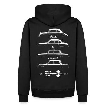 IFA mobile DDR History 1950-1991 made in Eisenach - Sweat à capuche Premium bio Homme - noir - Dos - Nico (187cm)