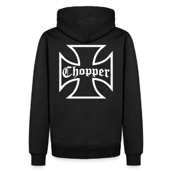 Iron Cross Iron Cross for Bikers - Men’s Premium Organic Hoodie - black - Back - Nico (187cm)