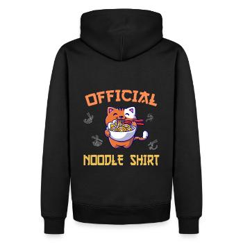 Official Noodle Shirt Nudeln Ramen Pasta Bolognese - Männer Premium Bio Hoodie - Schwarz - Hinten - Nico (187cm)