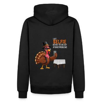 Problèmes de la Turquie - Sweat à capuche Premium bio Homme - noir - Dos - Nico (187cm)
