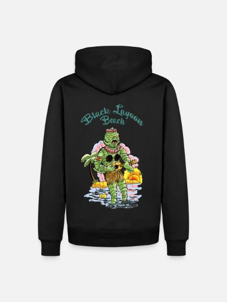 vahinedulagoon - Sweat à capuche Premium bio Homme - noir