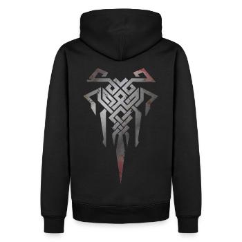 Nœud celtique Signe de symbole de croix viking - Sweat à capuche Premium bio Homme - noir - Dos - Nico (187cm)