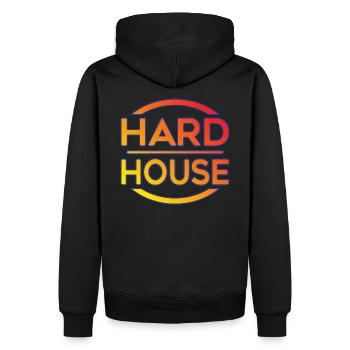 Festival de musique Hard House Rave Dance - Sweat à capuche Premium bio Homme - noir - Dos - Nico (187cm)