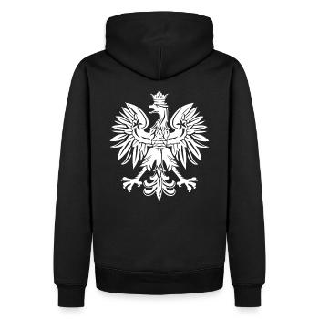 Der polnische Adler - Männer Premium Bio Hoodie - Schwarz - Hinten - Nico (187cm)