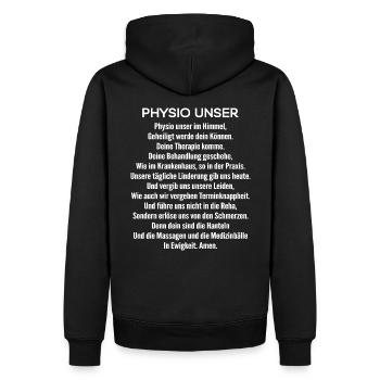 Physiotherapie/Physiotherapeut/Physiotherapeutin - Männer Premium Bio Hoodie - Schwarz - Hinten - Nico (187cm)