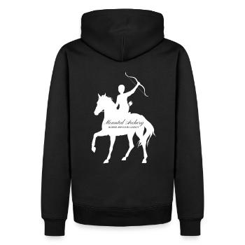 Archer monté sur Bullseye wh - Sweat à capuche Premium bio Homme - noir - Dos - Nico (187cm)