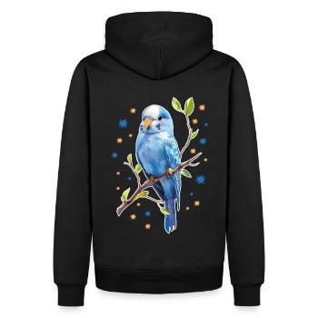 Étoiles de perruche - Sweat à capuche Premium bio Homme - noir - Dos - Nico (187cm)