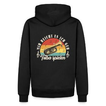 Tuba Tubist Tuba Spieler Geschenkidee - Männer Premium Bio Hoodie - Schwarz - Hinten - Nico (187cm)