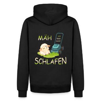 Mouton mignon - Sweat à capuche Premium bio Homme - noir - Dos - Nico (187cm)